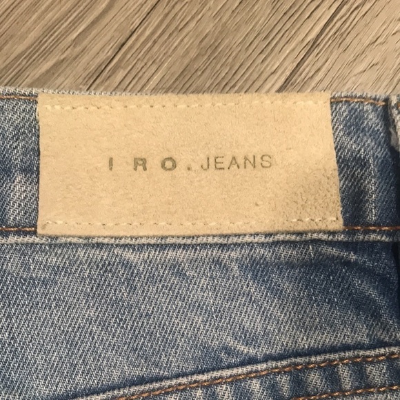 IRO NEW Gacily Chain Embellish Distress DenimShort - Picture 5 of 9